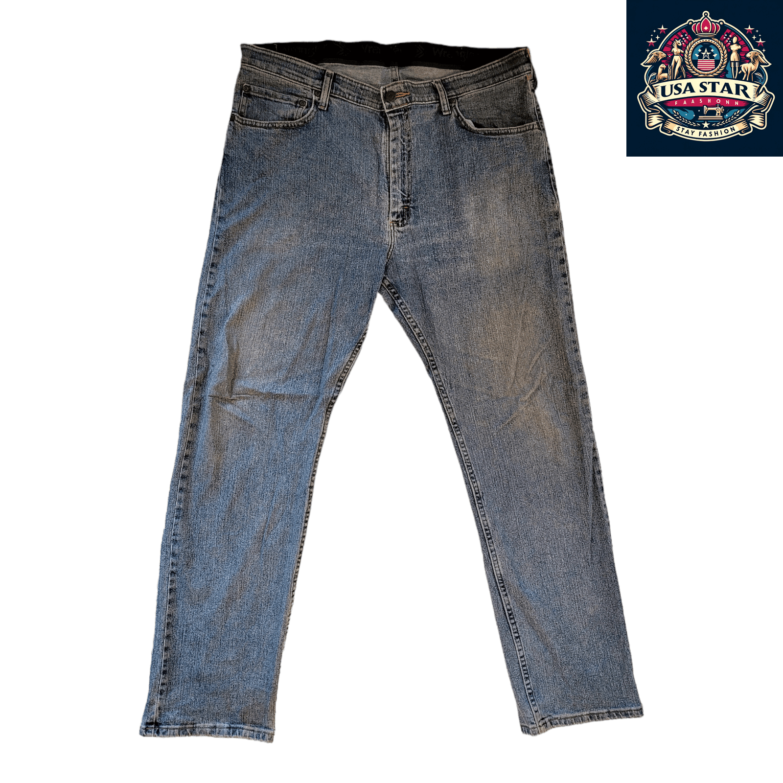 Vintage Wrangler Jeans Men W38, Premium Quality Straight Fit in Classic Blue Denim - USASTARFASHION