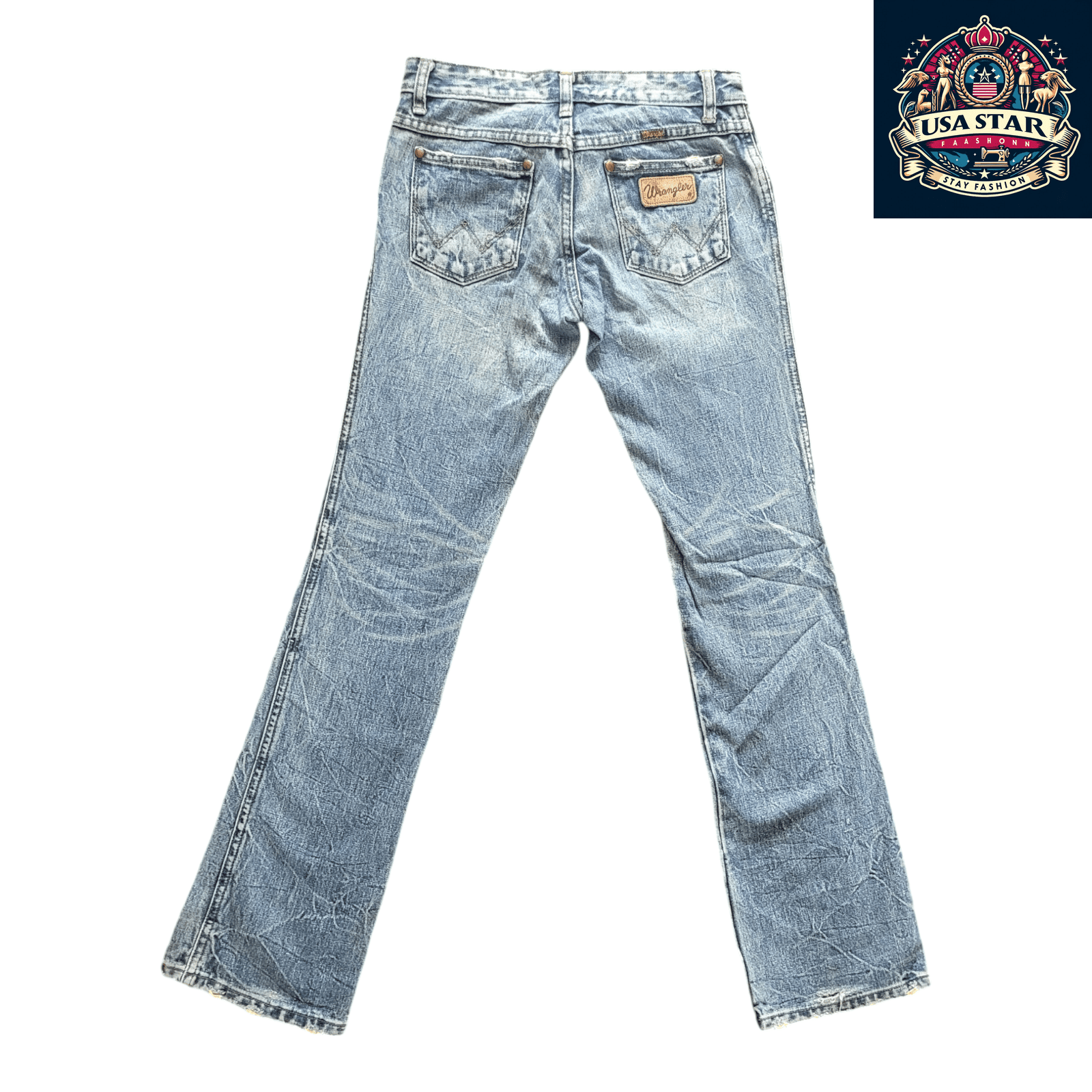 Vintage Wrangler Jeans W28 L30 - Light Blue Straight-Leg Denim for Timeless Style and Comfort - USASTARFASHION