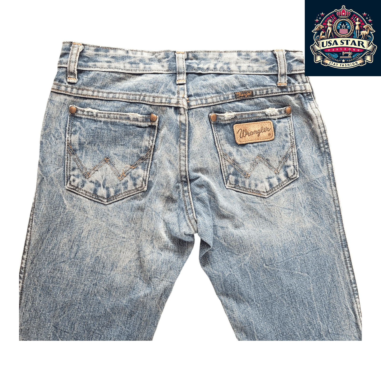Vintage Wrangler Jeans W28 L30 - Light Blue Straight-Leg Denim for Timeless Style and Comfort - USASTARFASHION