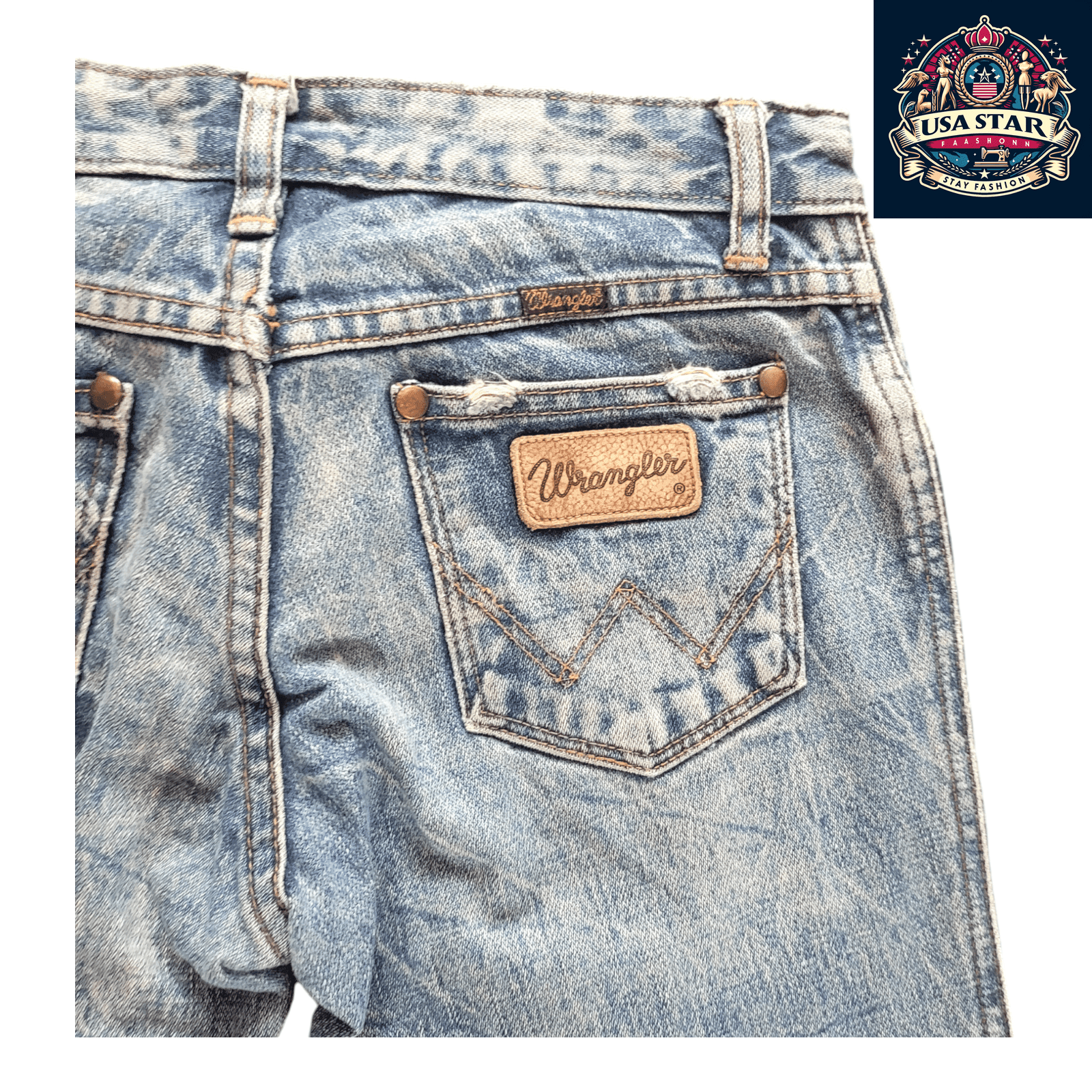 Vintage Wrangler Jeans W28 L30 - Light Blue Straight-Leg Denim for Timeless Style and Comfort - USASTARFASHION