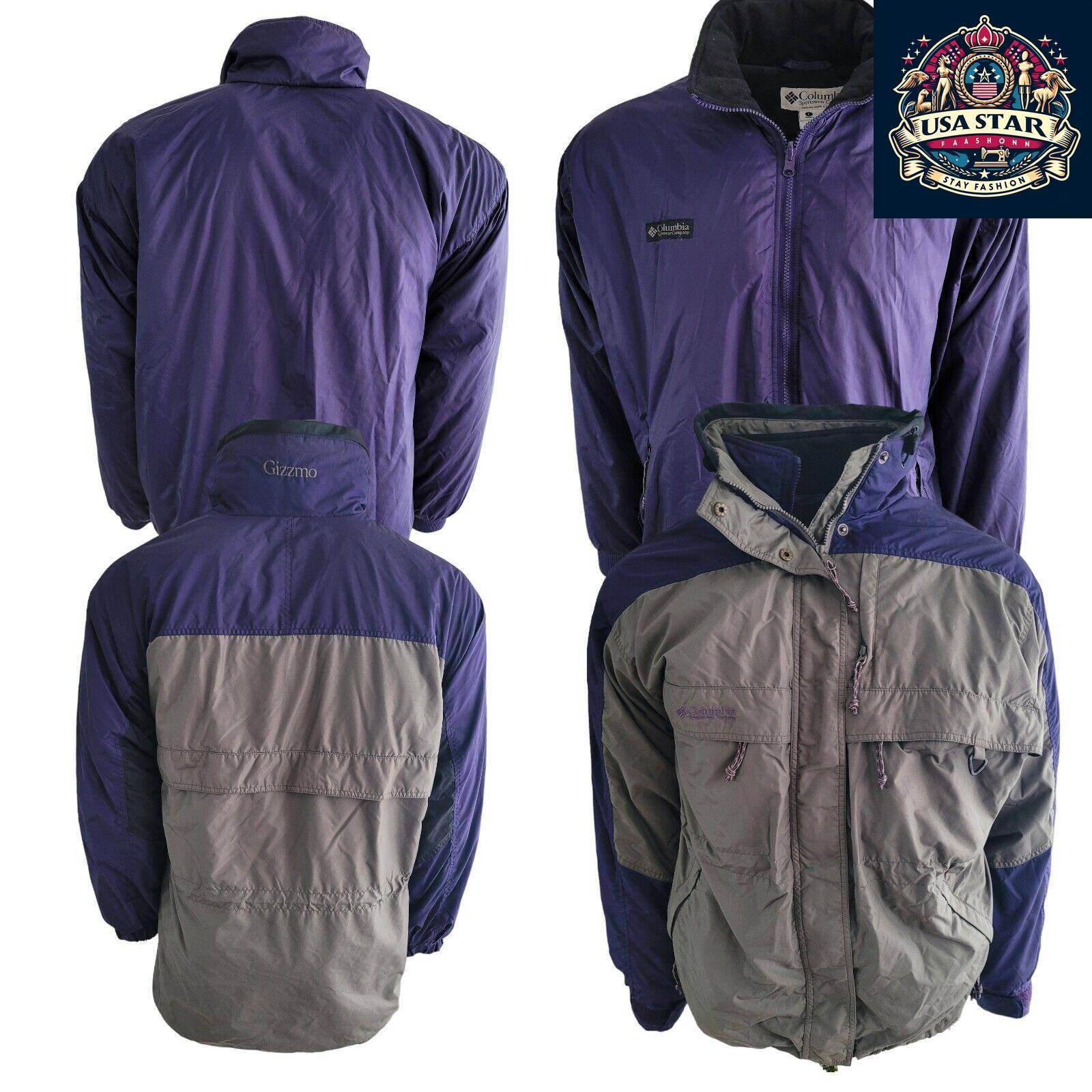 Vtg 90s Columbia Gizzmo Men 2 in 1 Ski Outdoor Jacketr Retro Mens L - USASTARFASHION