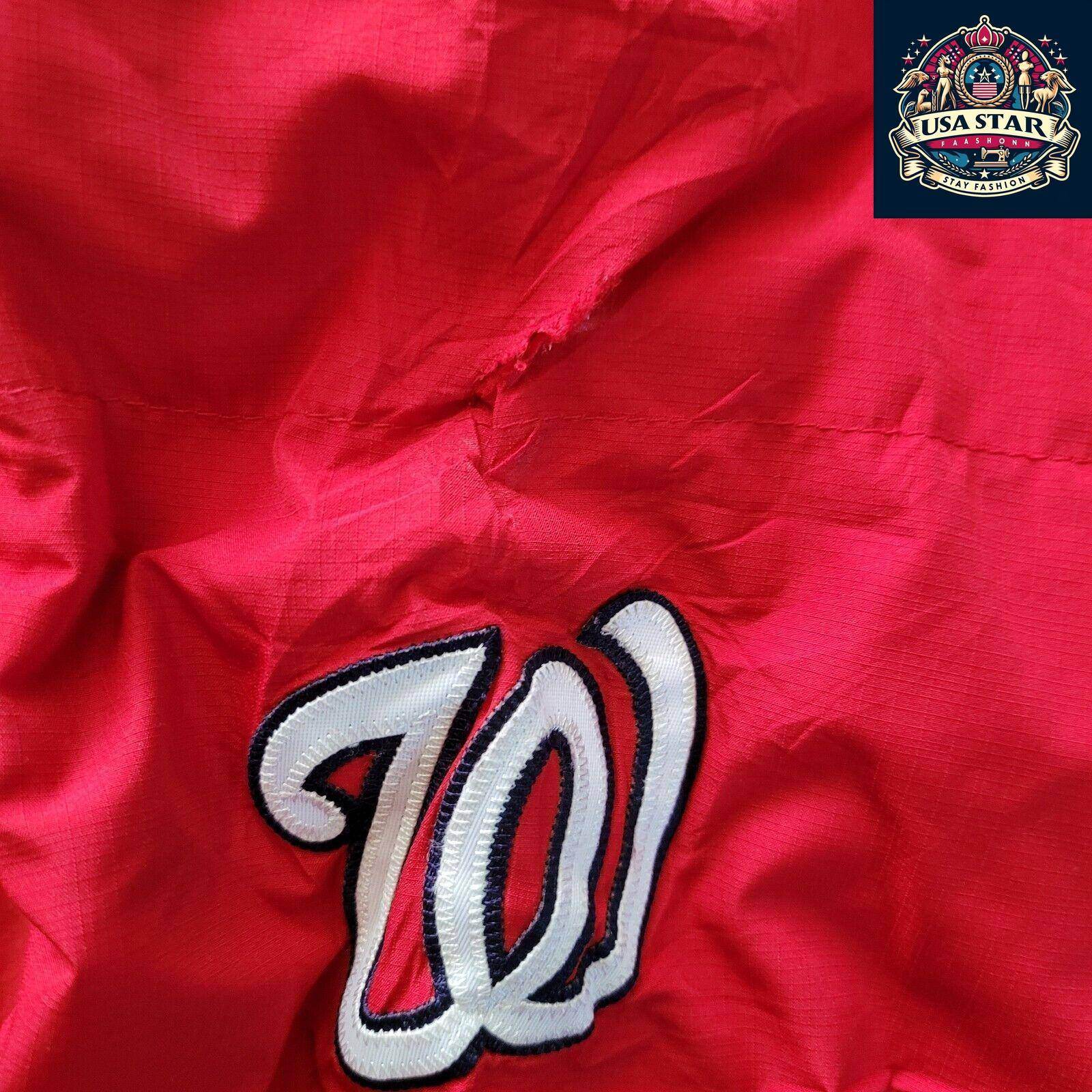 Washington Nationals Aunthentic Majestic MLB Zip Up Logo Fleece Lined Jacket S - USASTARFASHION