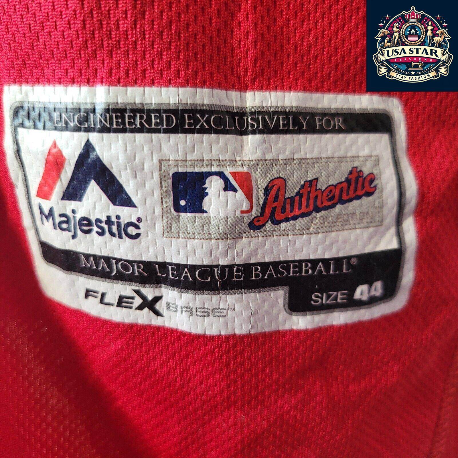Washington Nationals Baseball Jersey by Majestic STRASBURG 37 Majestic sz 44 - USASTARFASHION