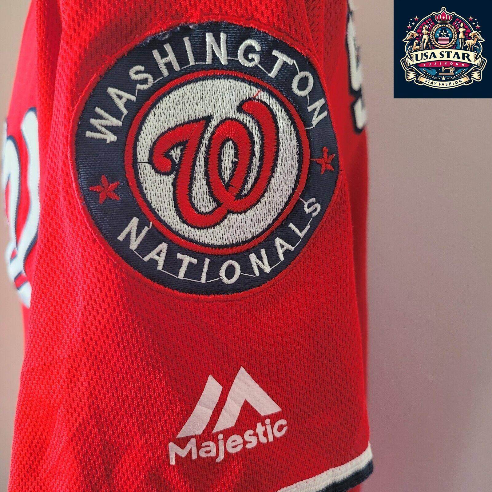 Washington Nationals Baseball Jersey by Majestic STRASBURG 37 Majestic sz 44 - USASTARFASHION