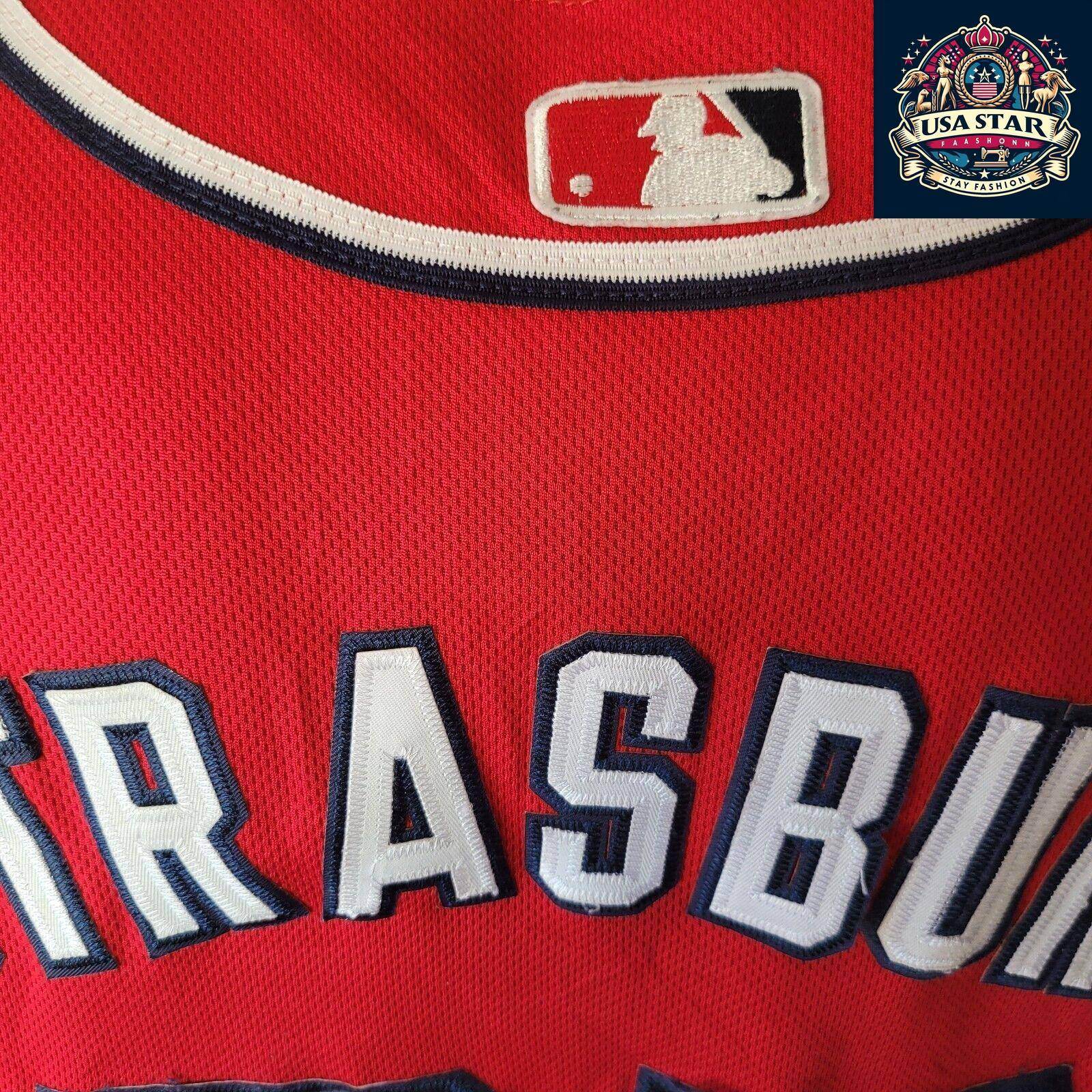 Washington Nationals Baseball Jersey by Majestic STRASBURG 37 Majestic sz 44 - USASTARFASHION