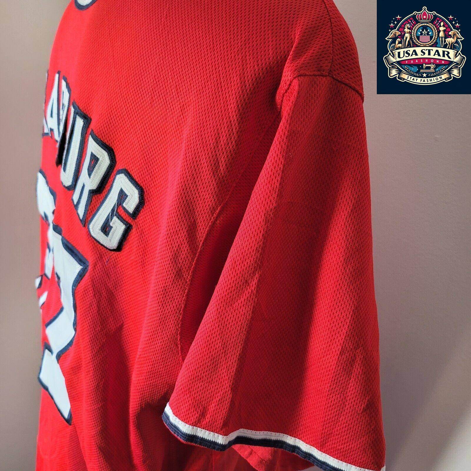 Washington Nationals Baseball Jersey by Majestic STRASBURG 37 Majestic sz 44 - USASTARFASHION