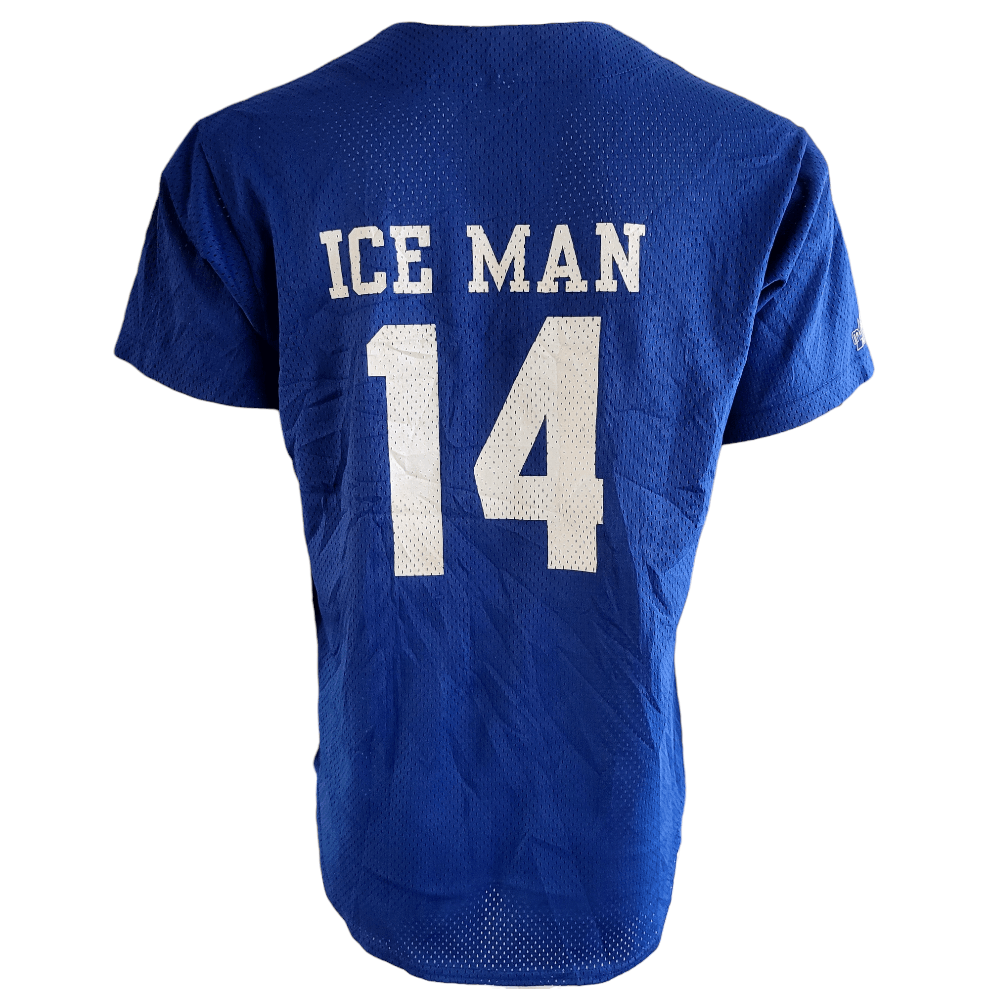Westdale Warriors Baseball Jersey - Authentic Majestic Ice Man #14 in Medium, Breathable Mesh - USASTARFASHION