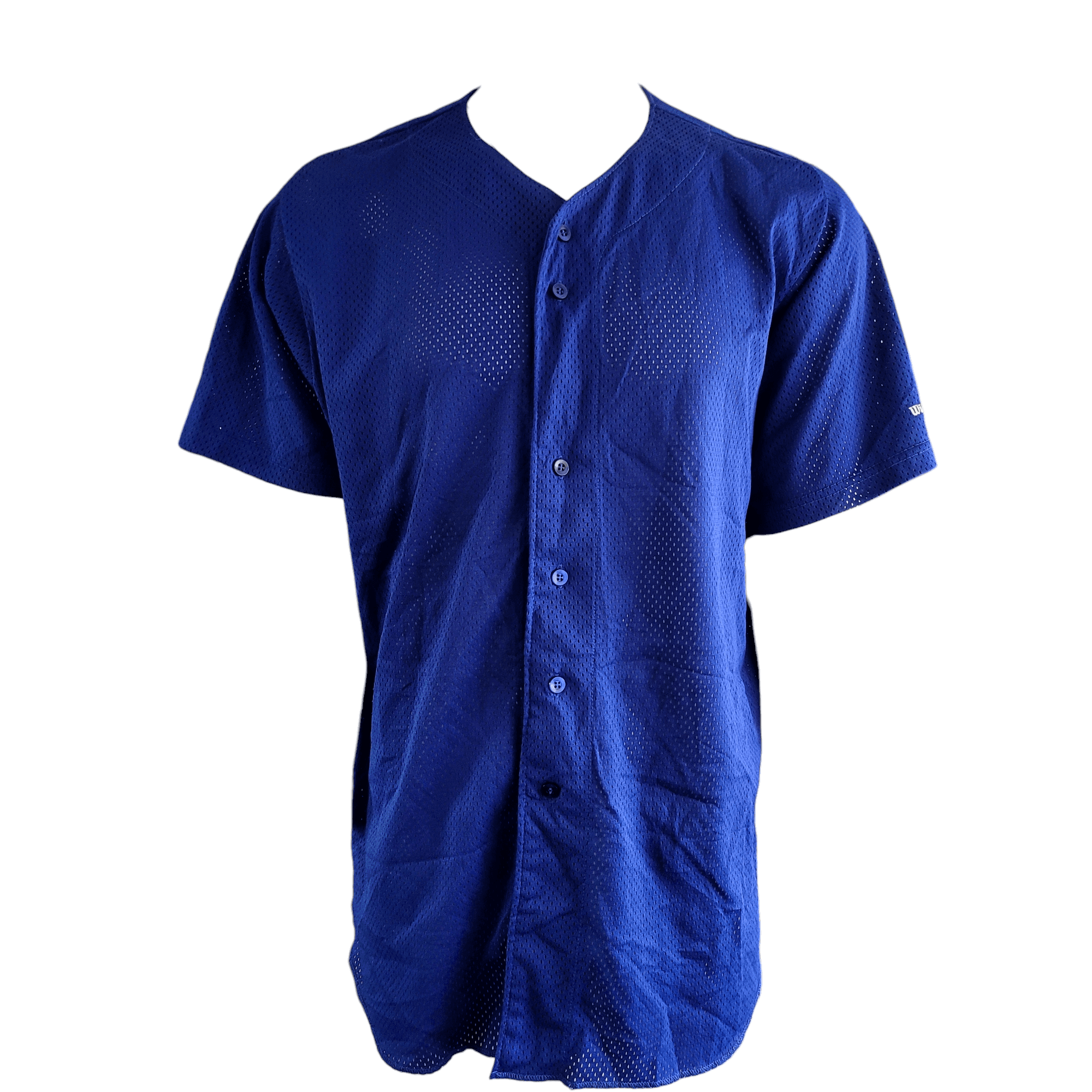Wilson Jersey XXL - Lightweight Royal Blue Button - Up Mesh - Made in USA, Grade A Quality - USASTARFASHION
