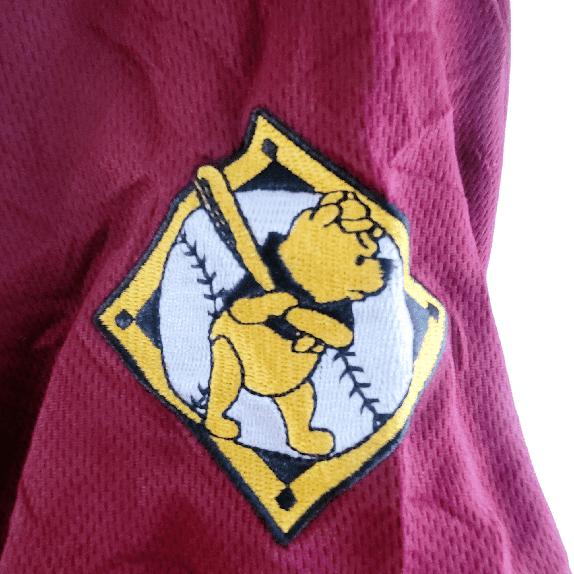 Winnie The Pooh Jersey 2X Red Baseball Style With Embroidered Pooh 26 And Hundred Acre Wood Design - USASTARFASHION