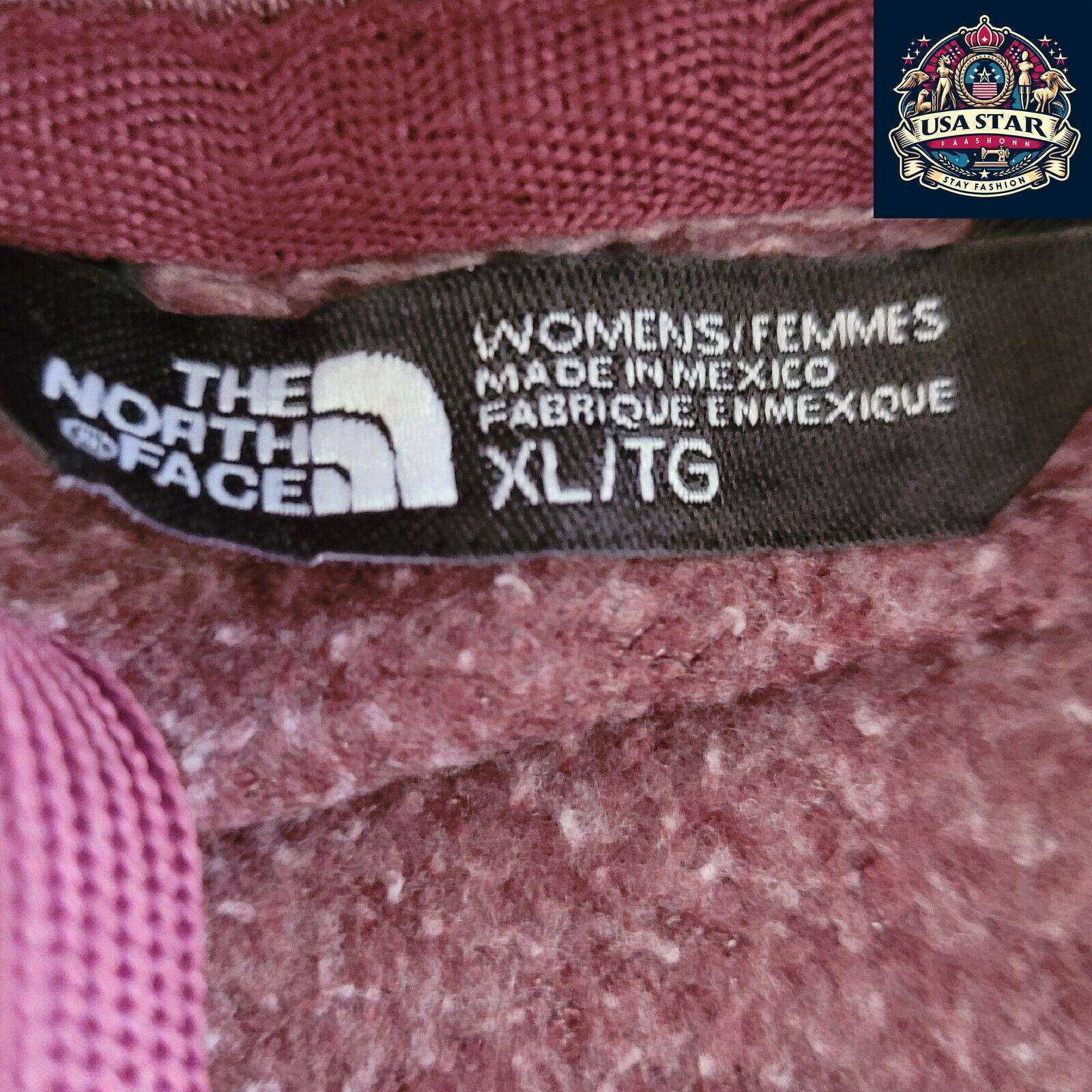 Women's North Face Cherry Hoodie XL - Cozy Cotton Pullover with Relaxed Fit and Fleece Lining - USASTARFASHION