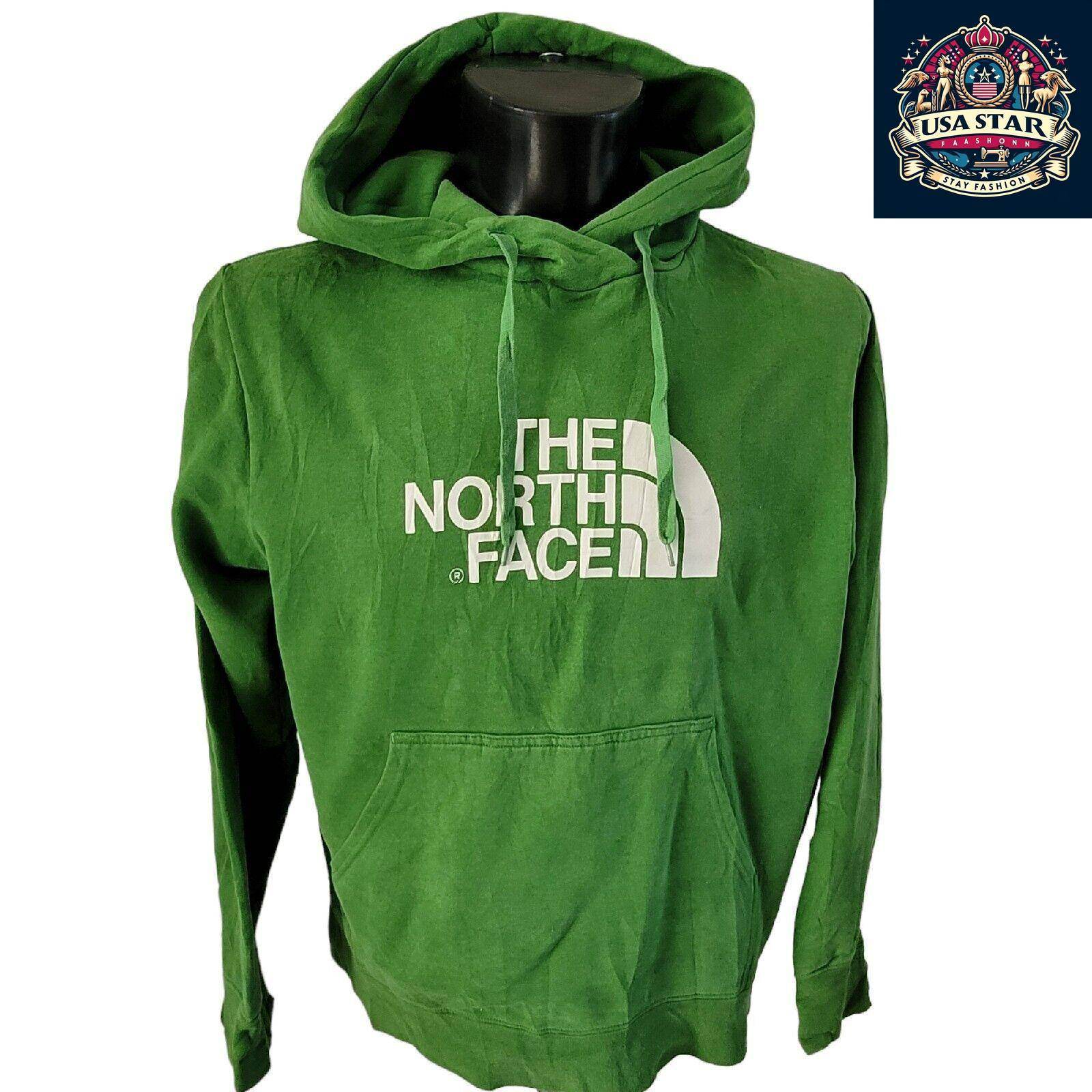 Women's North Face Medium Hoodie, Vibrant Green Pullover, Soft Durable Fabric, Versatile Style - USASTARFASHION