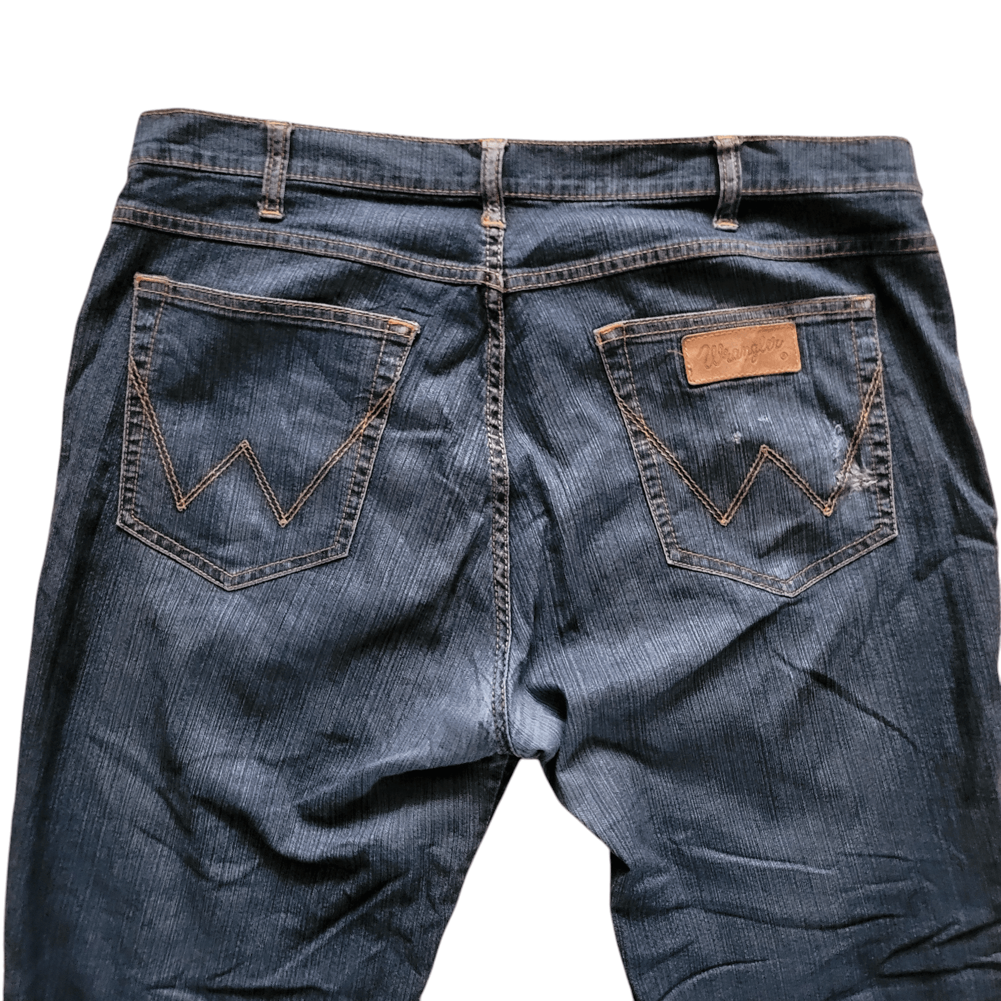 Wrangler Men's Jeans Texas Mid - Rise Regular Fit Straight Leg W40 Deep Indigo, Pre - Owned - USASTARFASHION