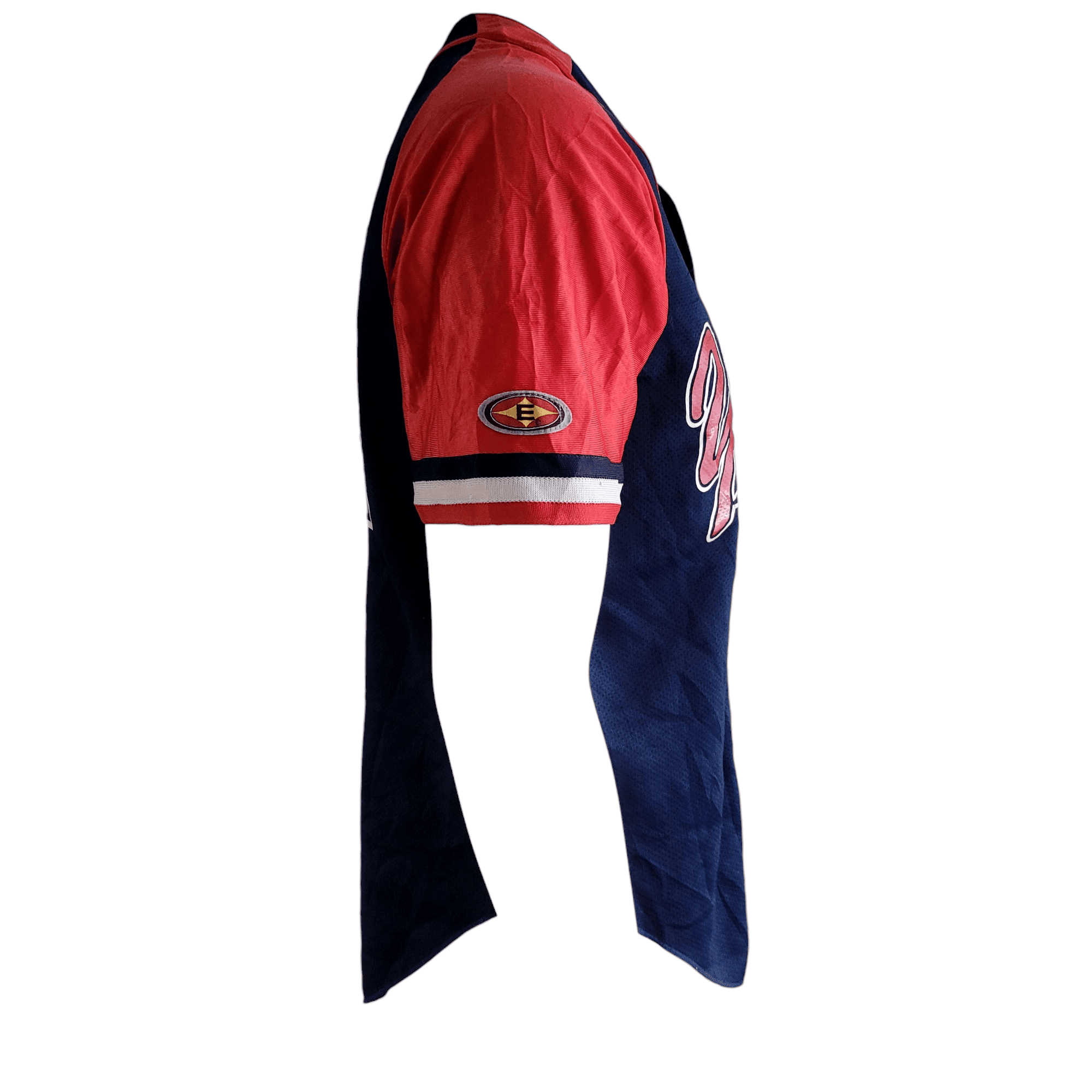 Yankees Granby Baseball Jersey 24 Size L Grade A - Red/Navy Button - Up - USASTARFASHION