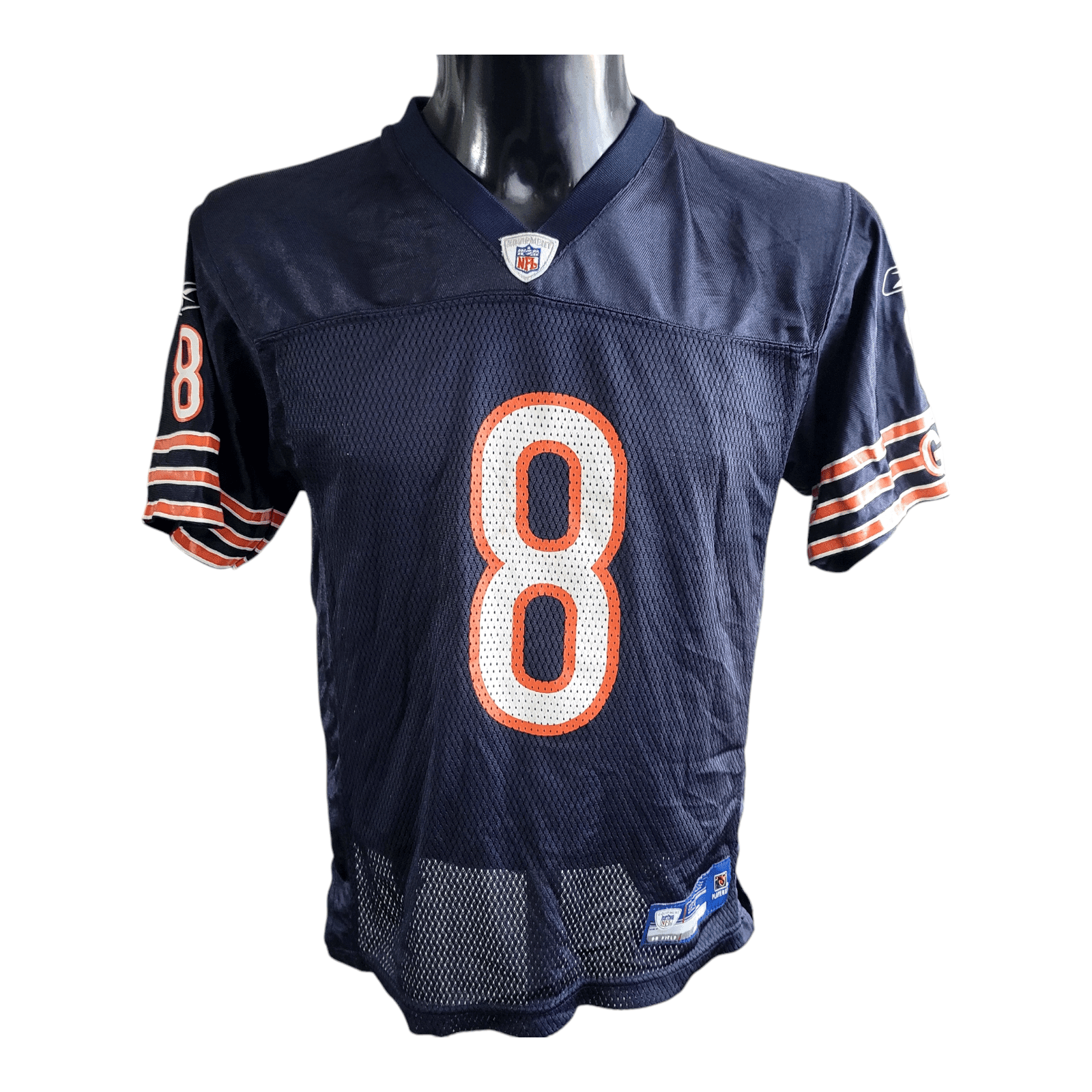 Youth Large Reebok NFL Jersey - Chicago Bears 8 Rex Grossman, Excellent Condition, Navy Blue - USASTARFASHION