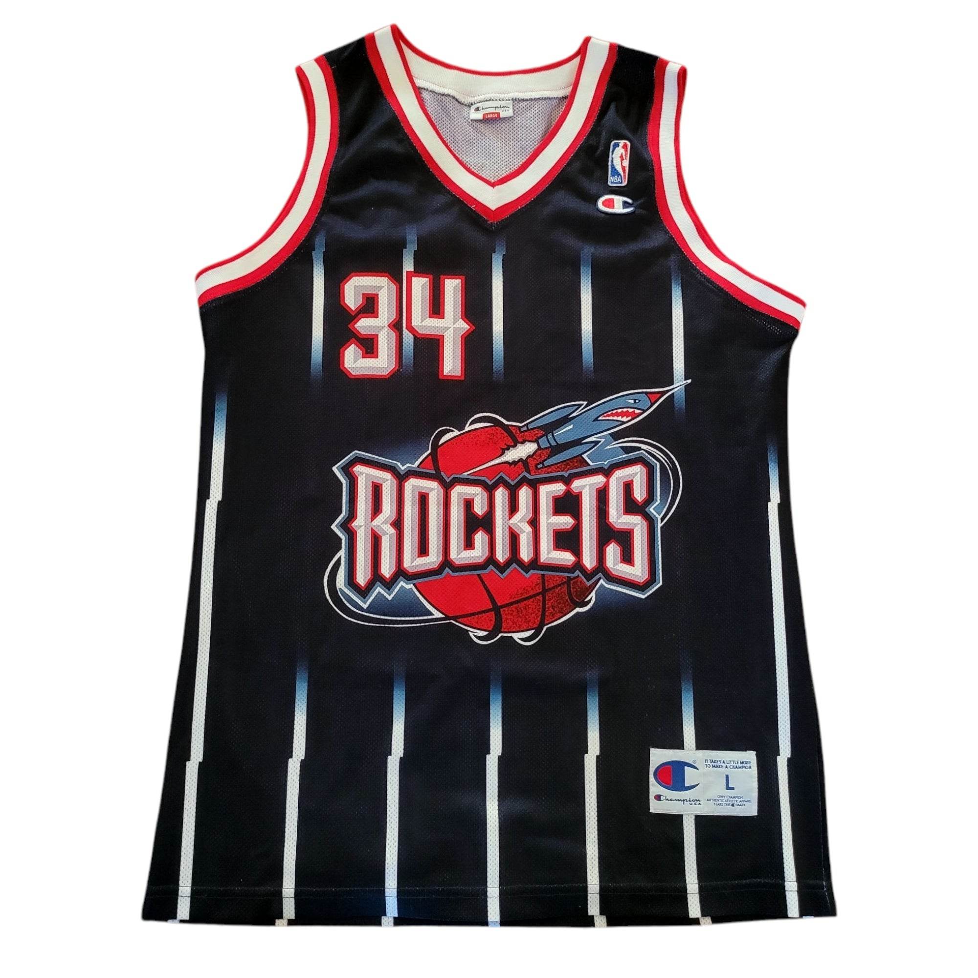 Vintage Champion Houston Rockets Olajuwon 34 Jersey – L - USASTARFASHION