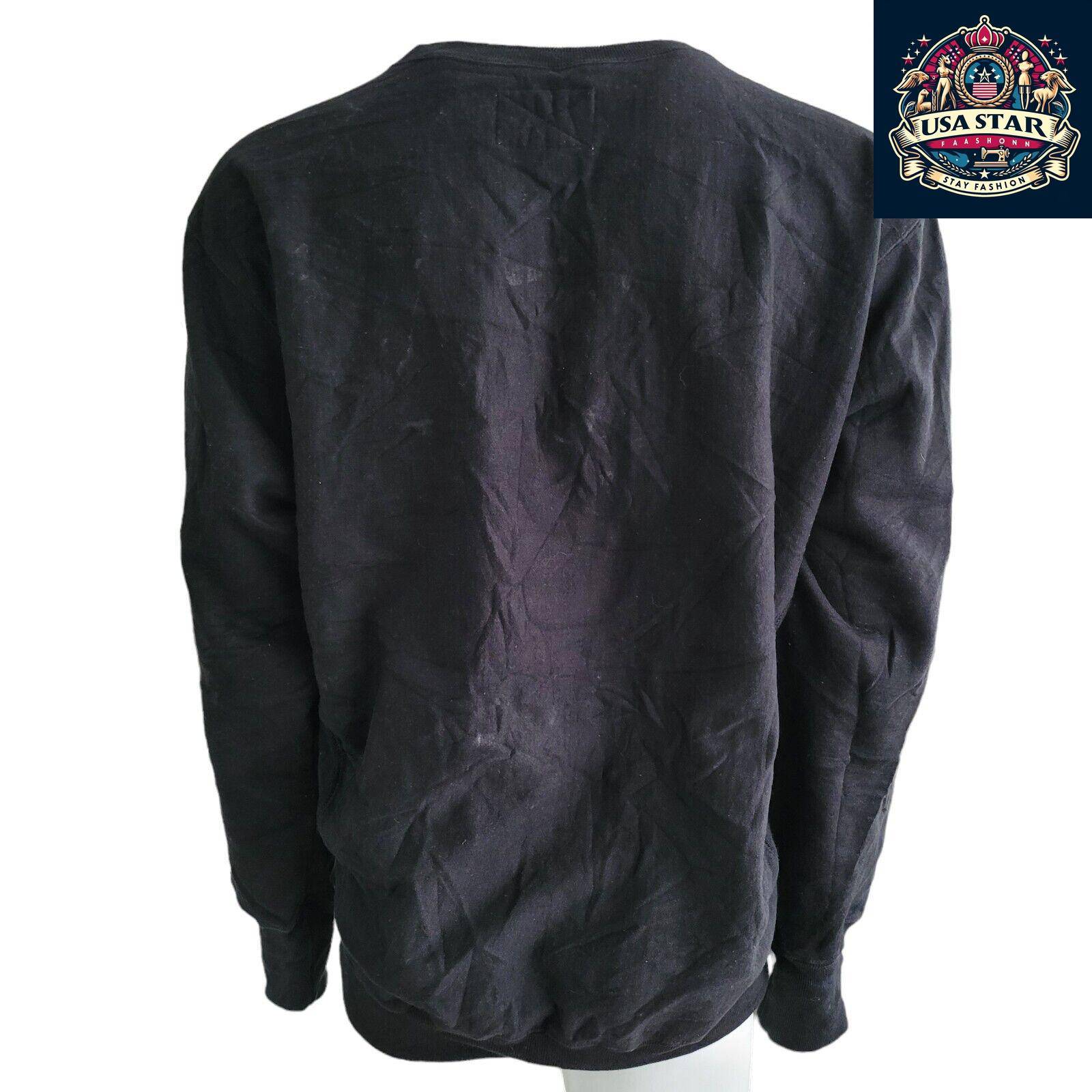 Vintage Steve and Barrys "THE D" DETROIT Black sweatshirt Xlarge - USASTARFASHION