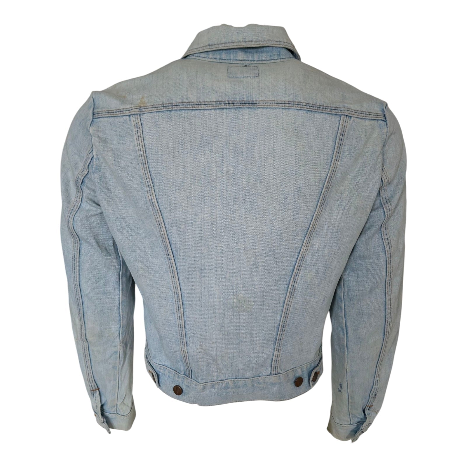 Vintage Wrangler Denim Jacket USA – Light Wash – Men’s M – Distressed - USASTARFASHION
