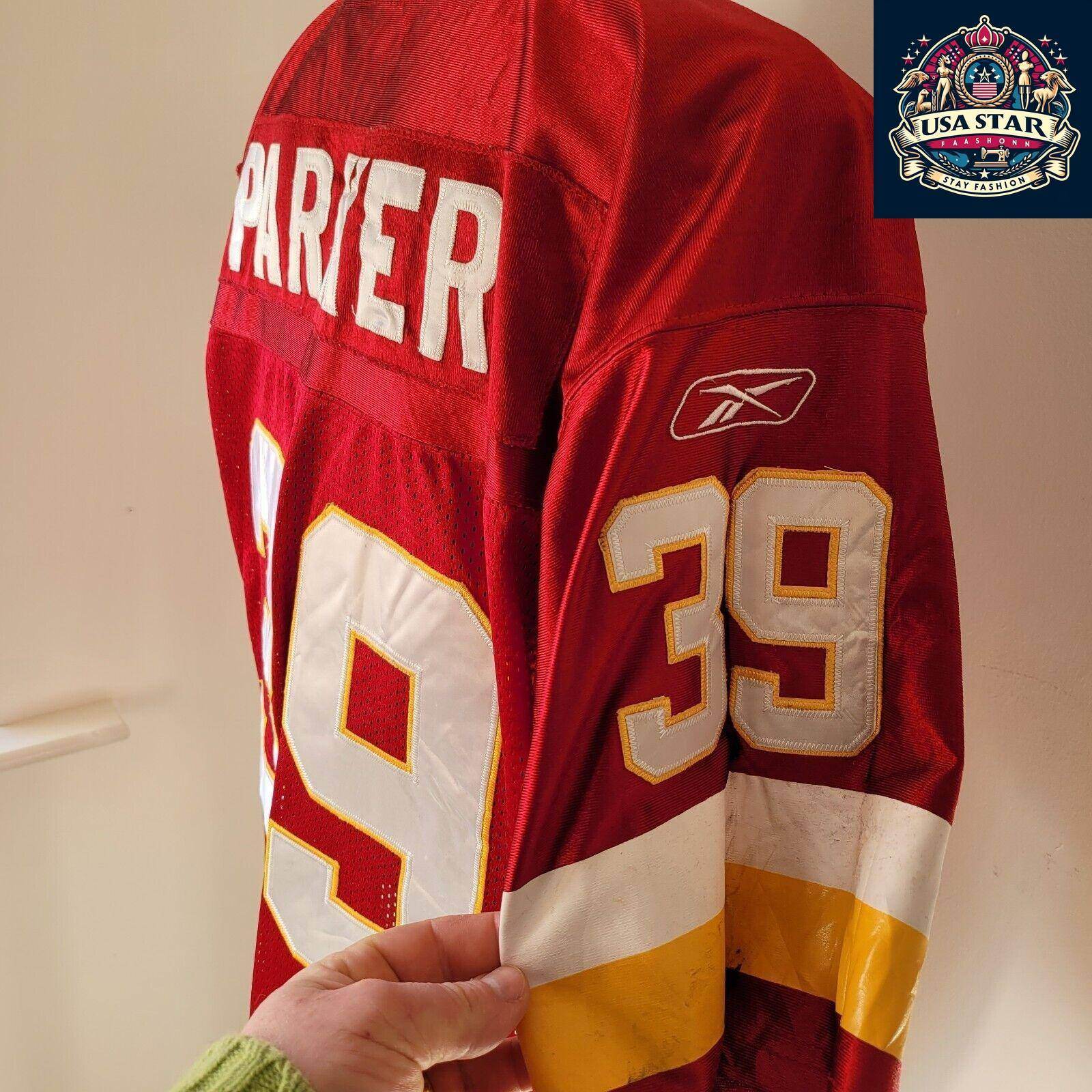 Washington Redskins Jersey Parker 39 by Reebok, Size 52, Comfortable Fit, Authentic Design - USASTARFASHION