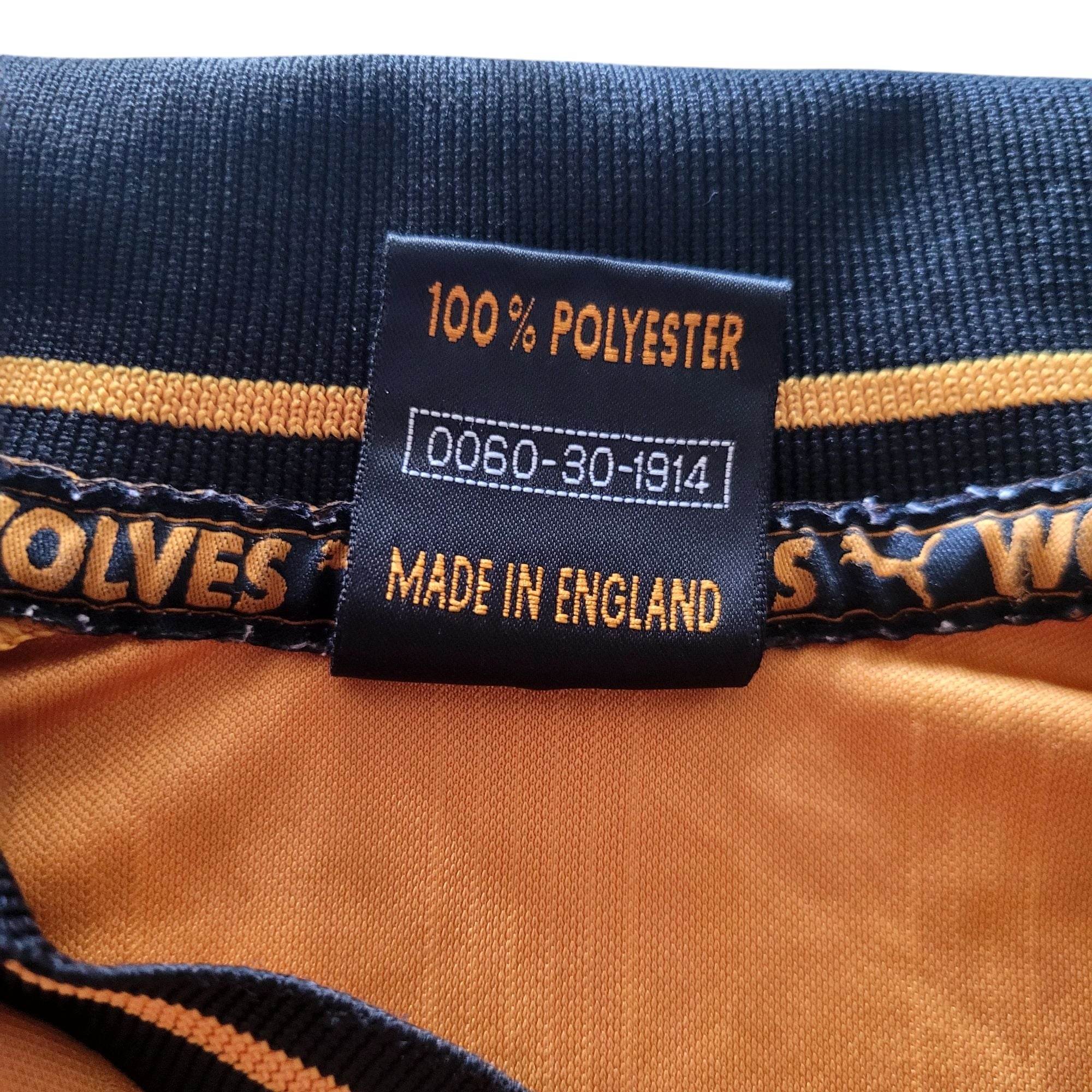 Wolverhampton Wanderers FC Puma 1998 - 2000 Home Shirt - Size M - USASTARFASHION