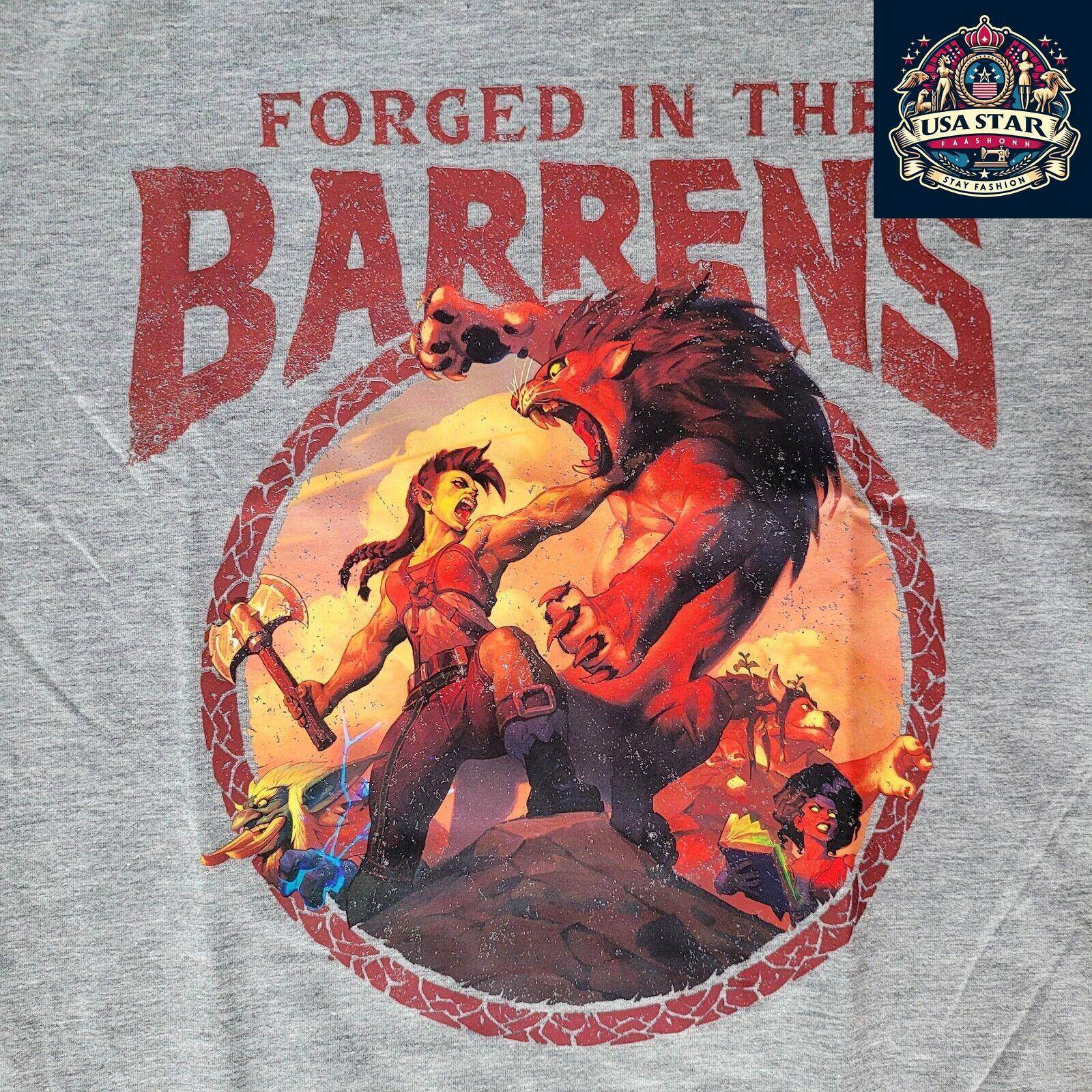 World Of Warcraft T-Shirt - Horde Forged In The Barrens, 100% Cotton, BNWT, Medium Size - USASTARFASHION