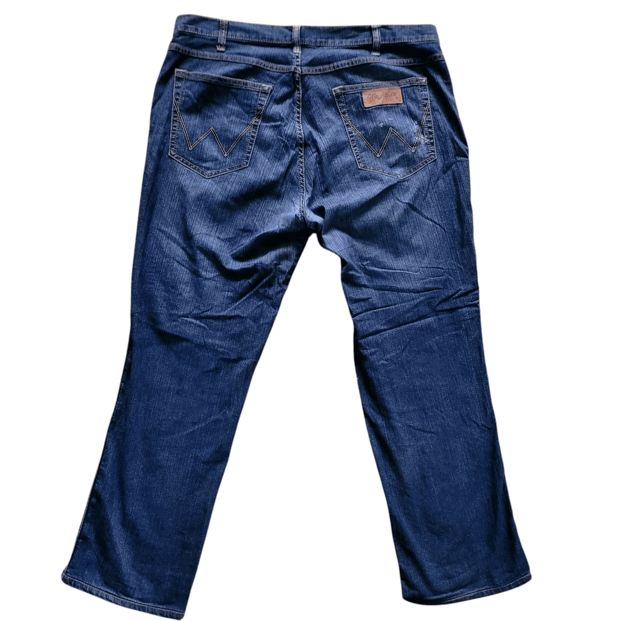 Wrangler Men's Jeans Texas Mid - Rise Regular Fit Straight Leg W40 Deep Indigo, Pre - Owned - USASTARFASHION