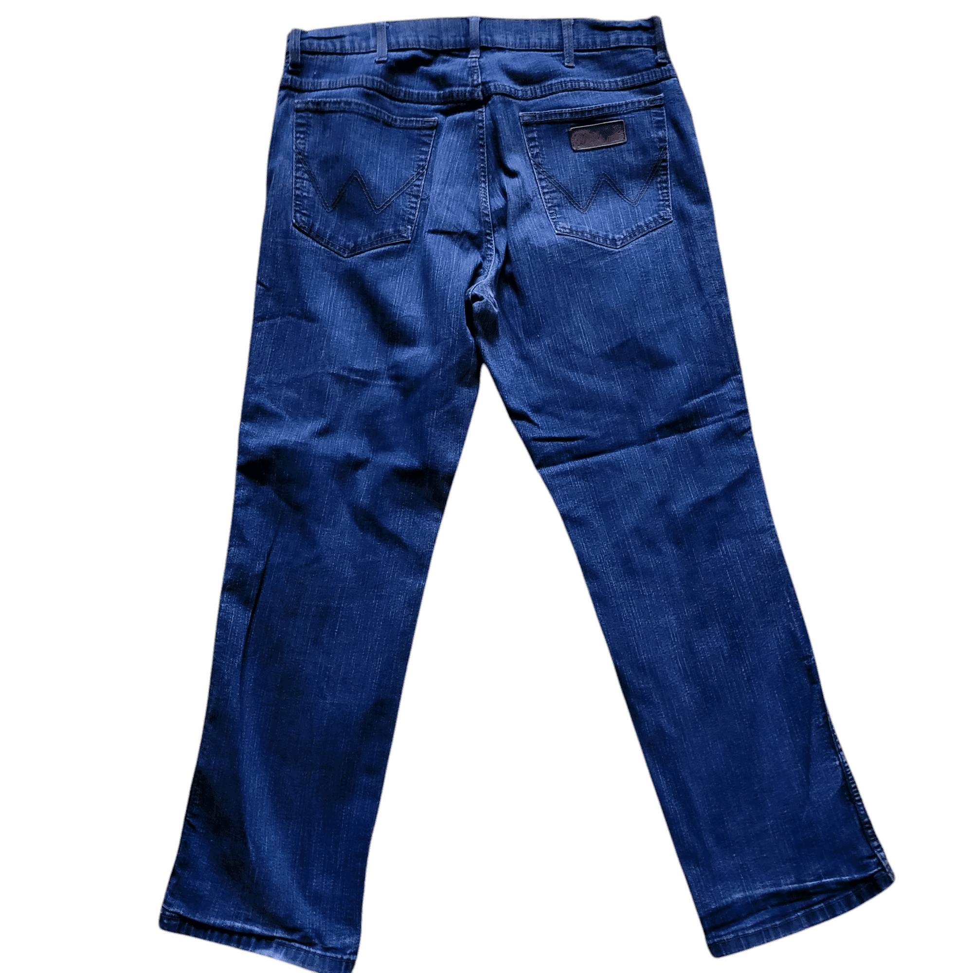 Wrangler Men's Jeans Texas Stretch Straight - Leg, Blue, Size W36 L30, Comfortable Cotton Blend - USASTARFASHION