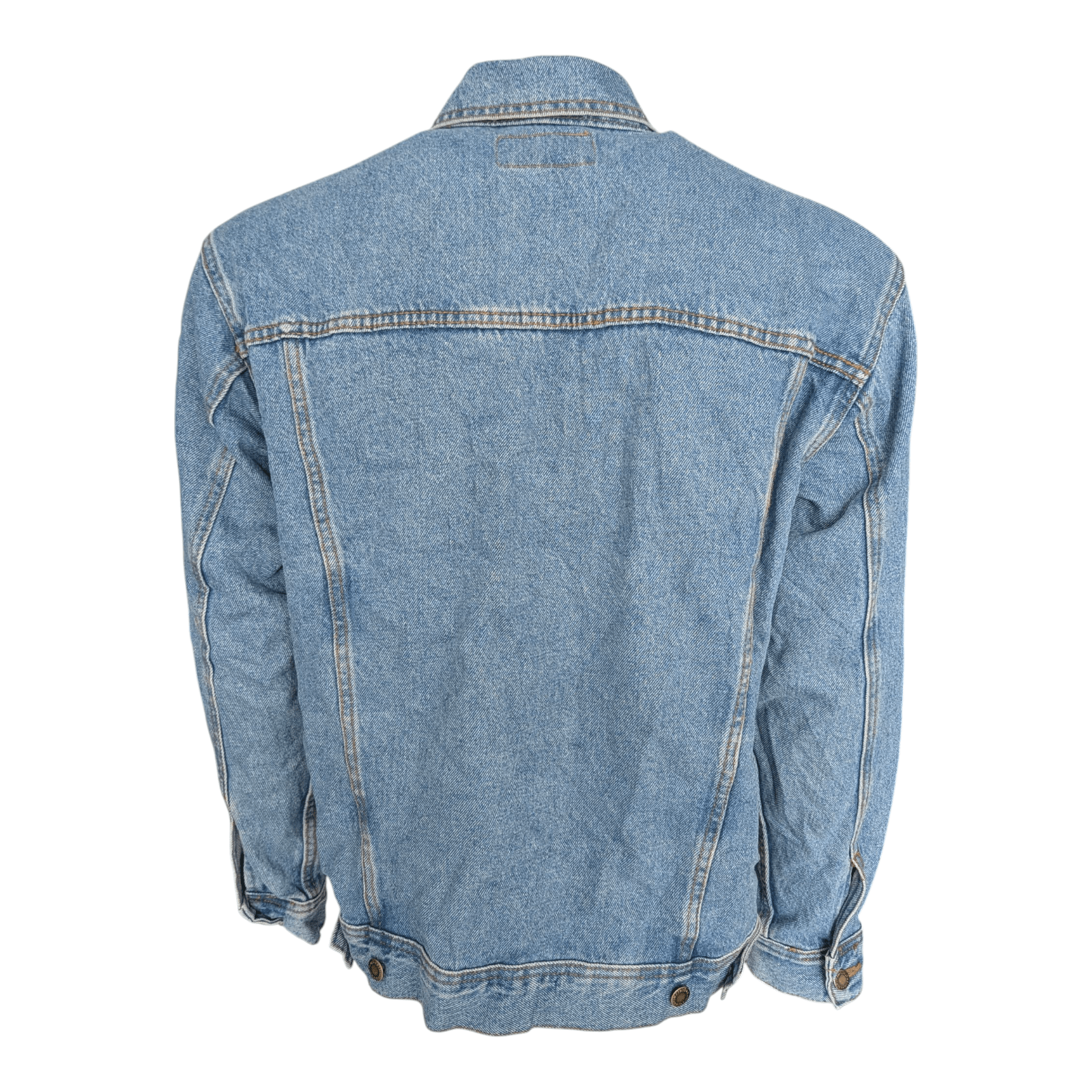 Wrangler Rugged Wear Denim Jacket Light Blue Size L Large 100% Cotton - USASTARFASHION