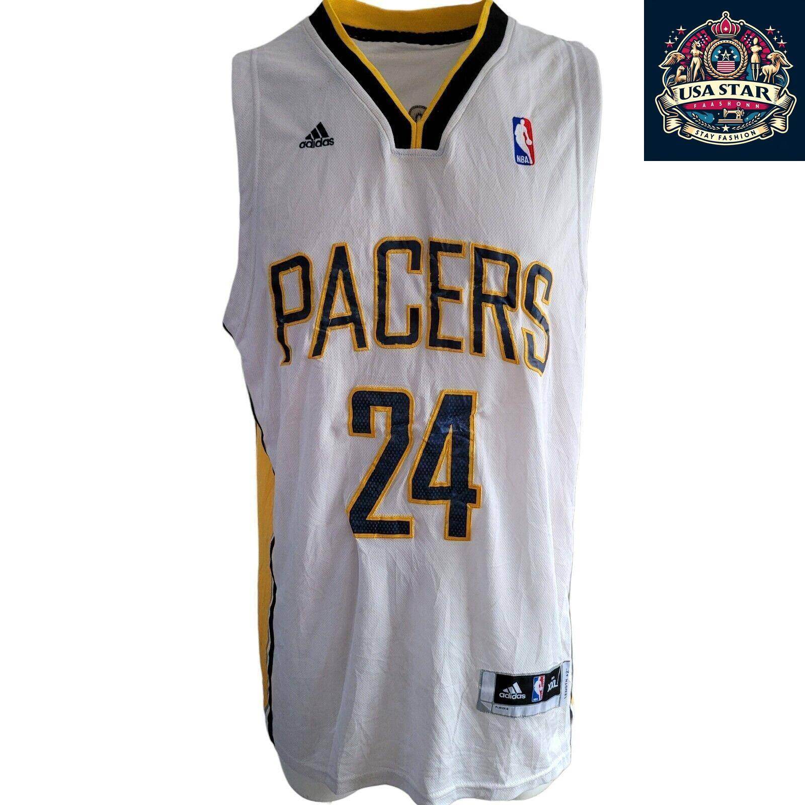 100% Authentic Adidas Indiana Pacers Jersey Size XXL Paul George 24 - Durable & Comfortable - USASTARFASHION