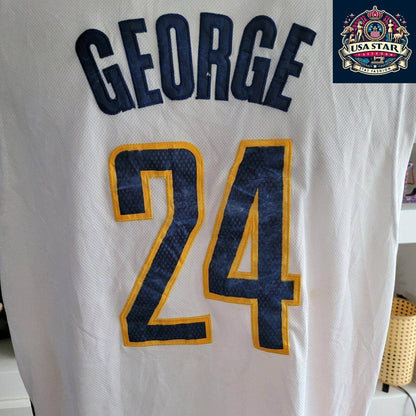100% Authentic Adidas Indiana Pacers Jersey Size XXL Paul George 24 - Durable & Comfortable - USASTARFASHION