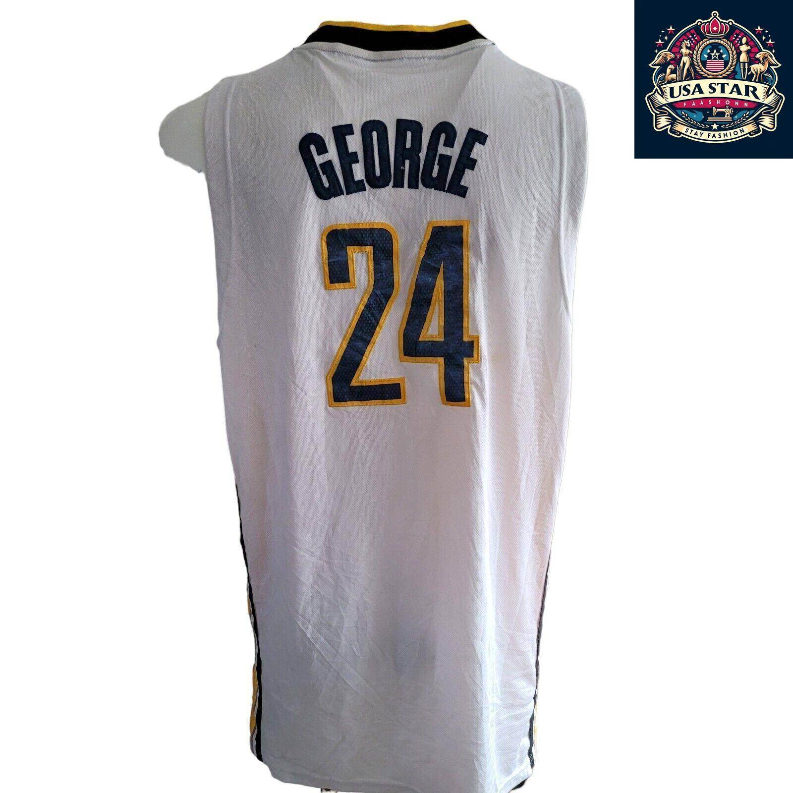 100% Authentic Adidas Indiana Pacers Jersey Size XXL Paul George 24 - Durable & Comfortable - USASTARFASHION