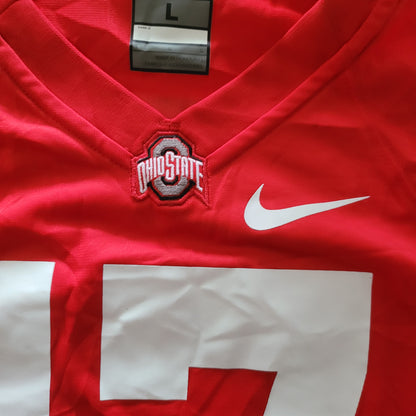 Nike Ohio State Buckeyes #17 Jersey - Size L - USASTARFASHION
