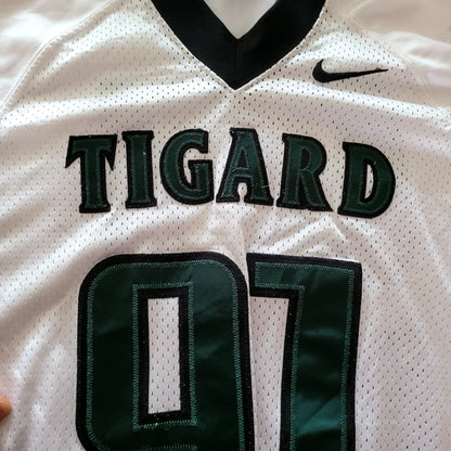 Nike Tigard High School #91 Simmons Football Jersey - Size L - USASTARFASHION