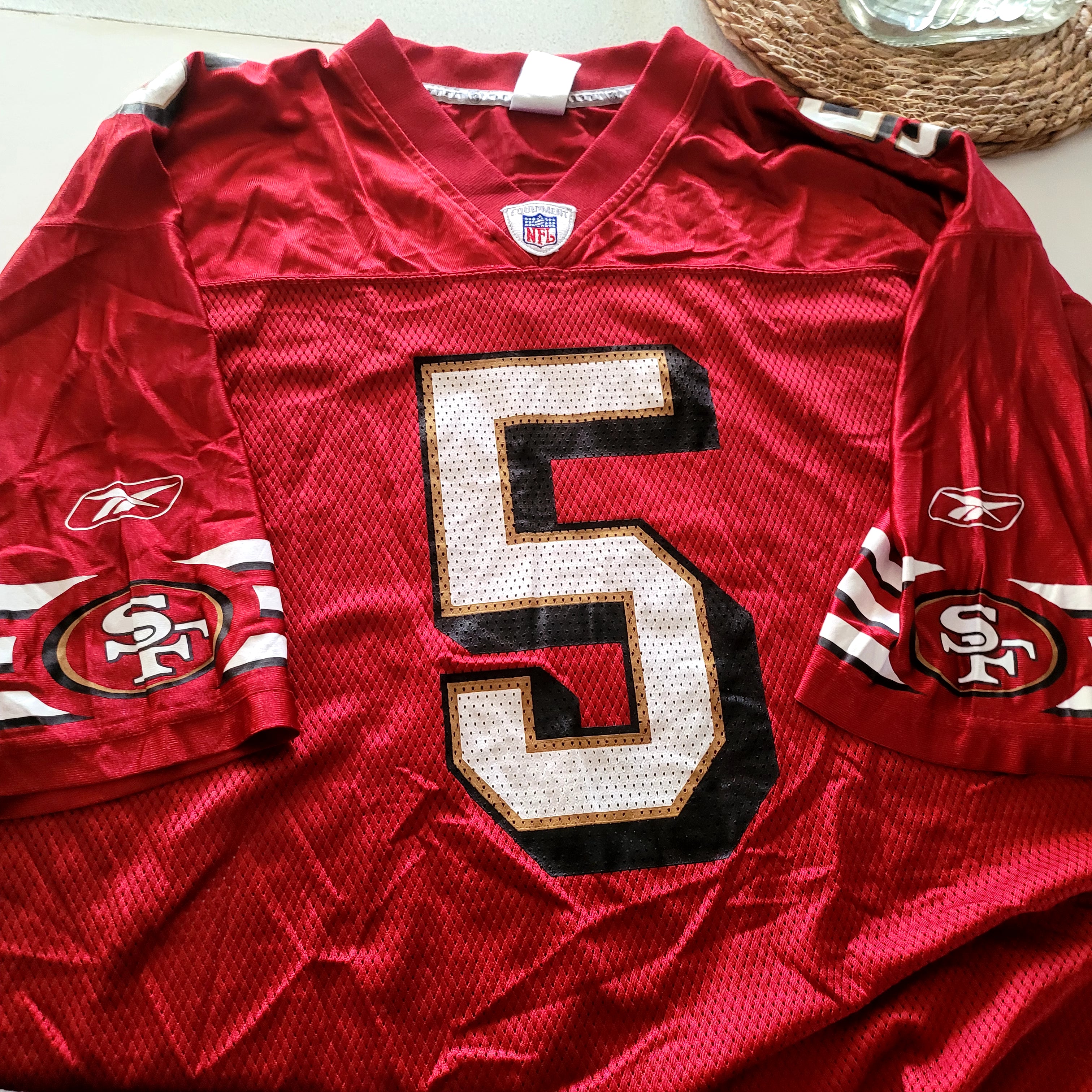 Reebok San Francisco 49ers Jeff Garcia #5 Jersey - Size XL - USASTARFASHION