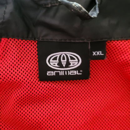 Animal Packaway Waterproof Jacket - XXL - Black/Red - USASTARFASHION