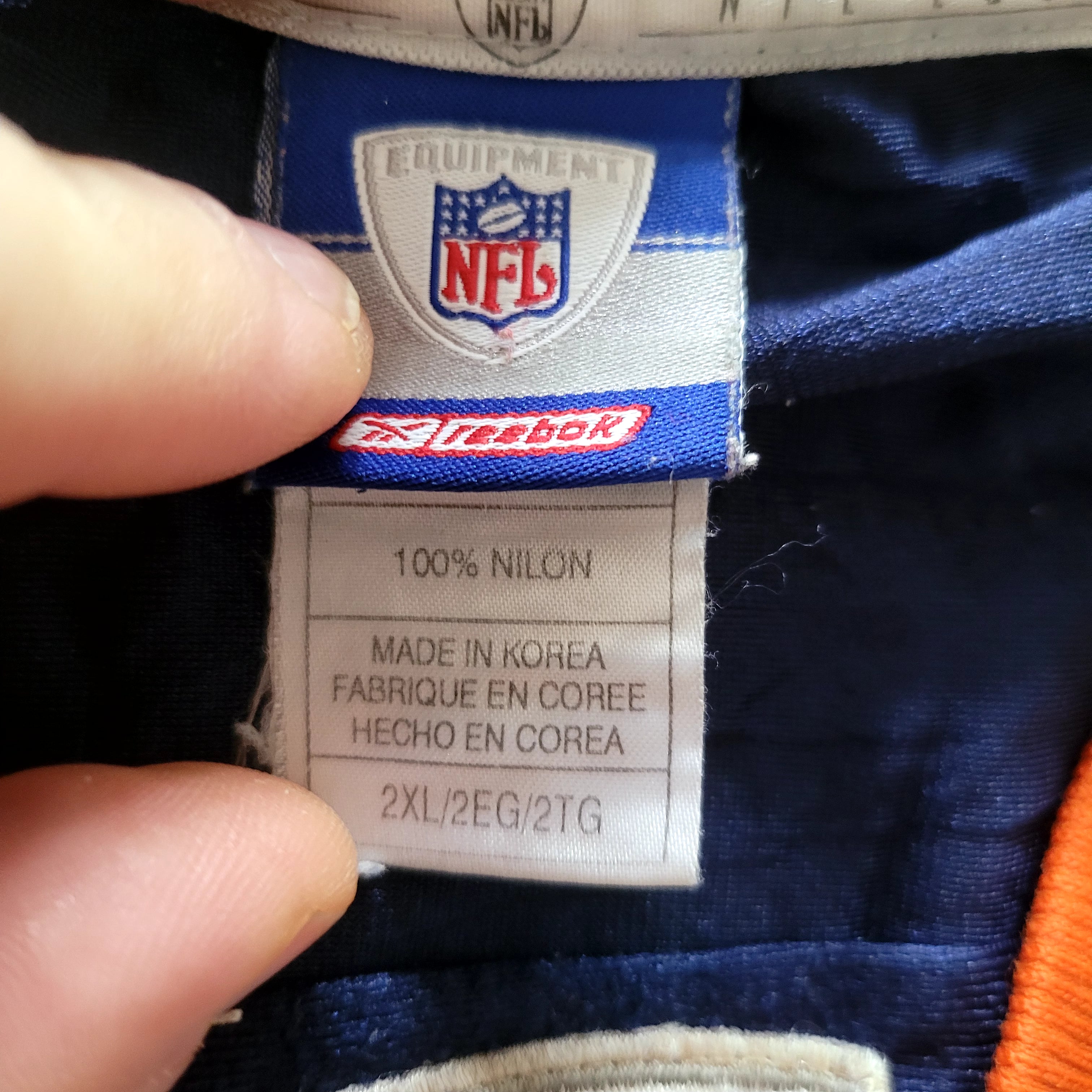 Reebok NFL Equipment Champ Bailey Denver Broncos Jersey – Size 2XL - USASTARFASHION