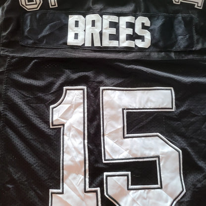Nike Purdue Boilermakers #15 Drew Brees Football Jersey – Black Gold – Size L - USASTARFASHION