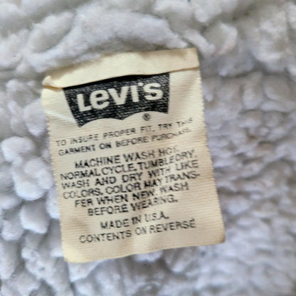 Levi’s Authentic Sherpa Denim Trucker Jacket – Size M, USA Made - USASTARFASHION