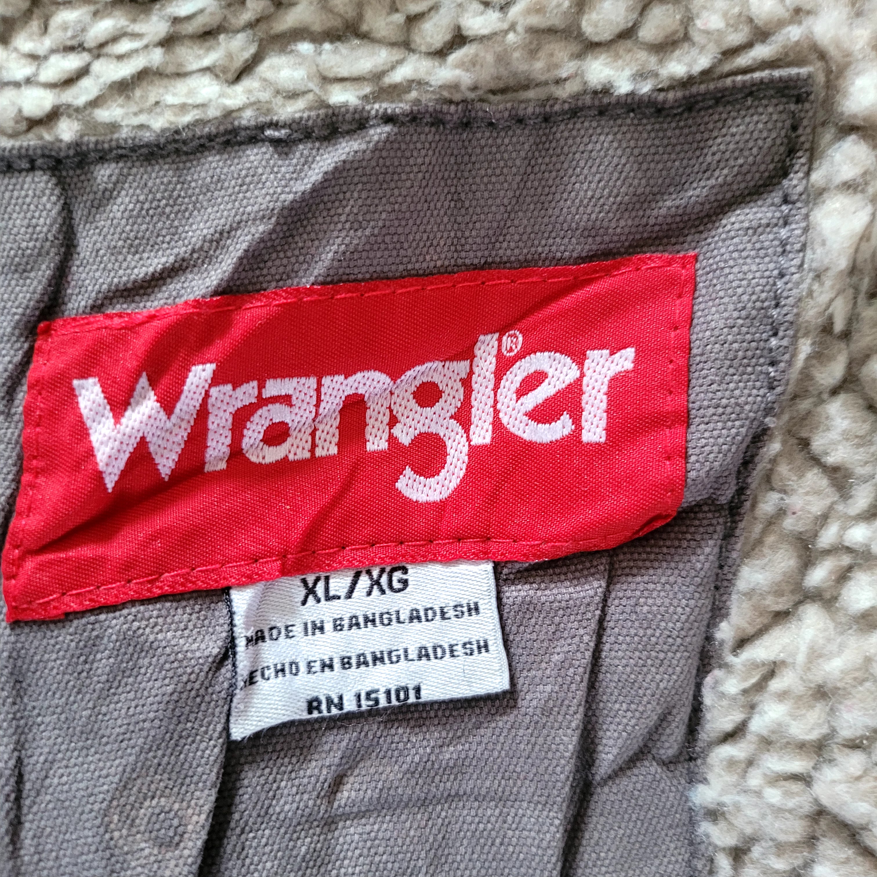 Wrangler Sherpa-Lined Canvas Barn Jacket XL – Corduroy Collar - USASTARFASHION