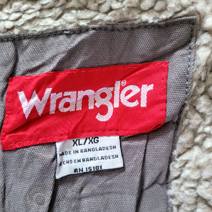 Wrangler Sherpa-Lined Canvas Barn Jacket XL – Corduroy Collar - USASTARFASHION
