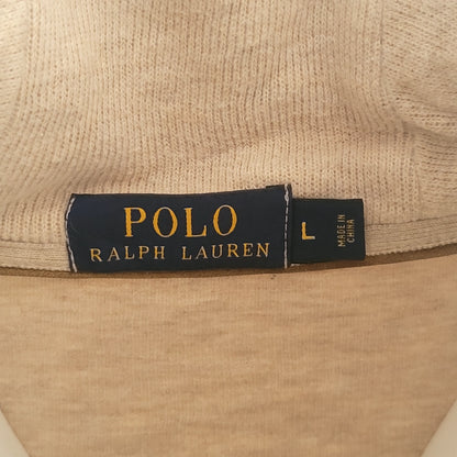 Polo Ralph Lauren Shawl Collar Sweatshirt – Beige, Size L - USASTARFASHION
