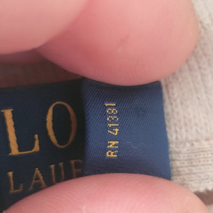 Polo Ralph Lauren Shawl Collar Sweatshirt – Beige, Size M - USASTARFASHION