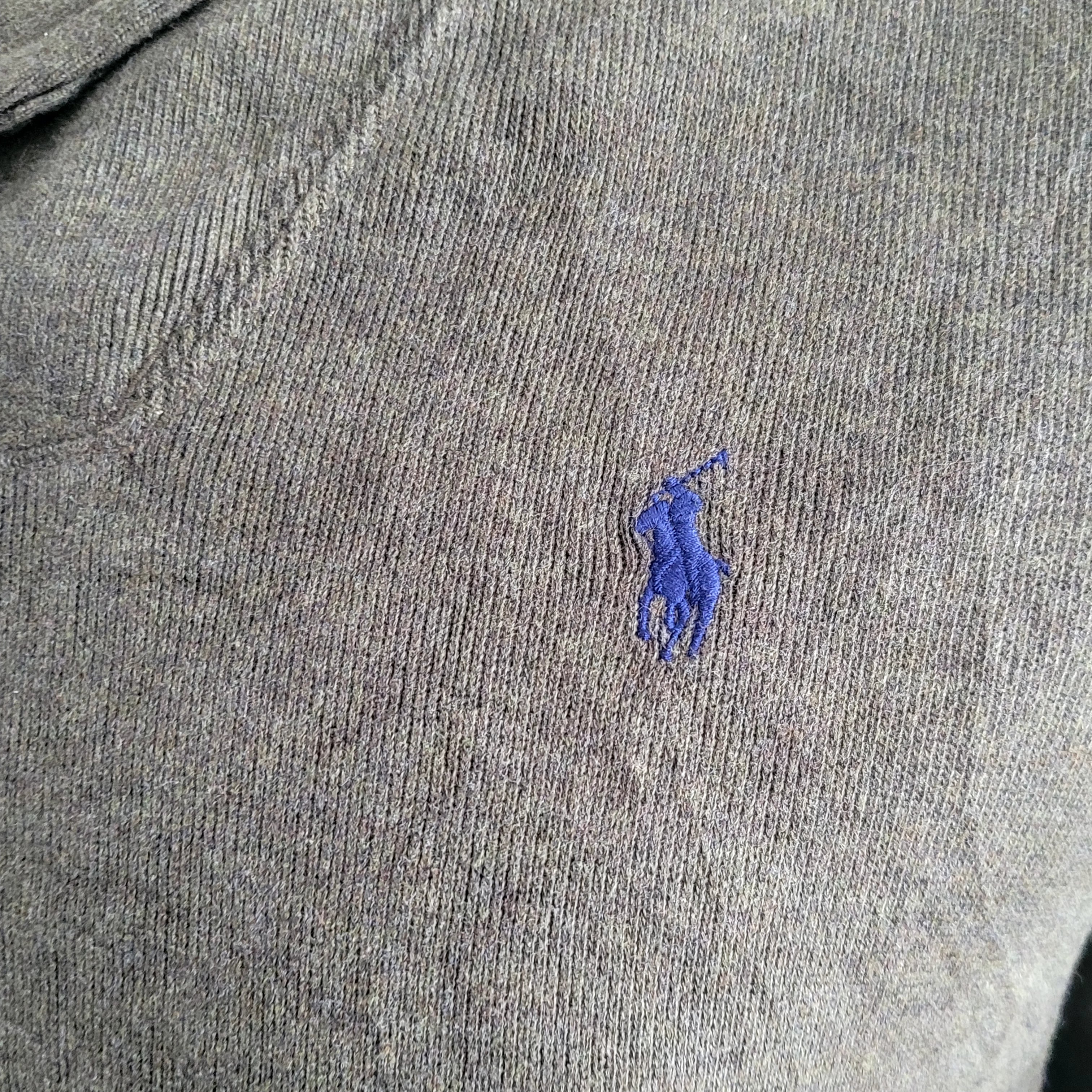 Vintage Polo Ralph Lauren Shawl Sweatshirt – Olive, Size M - USASTARFASHION