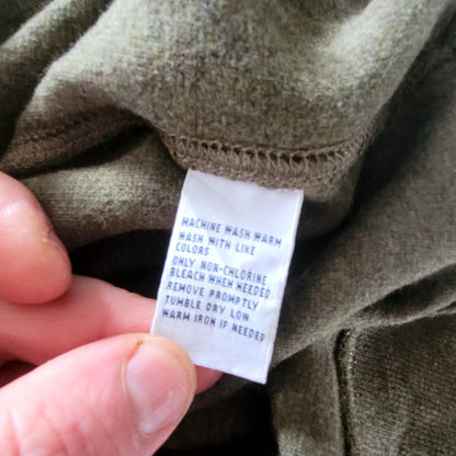 Vintage Polo Ralph Lauren Shawl Sweatshirt – Olive, Size M - USASTARFASHION