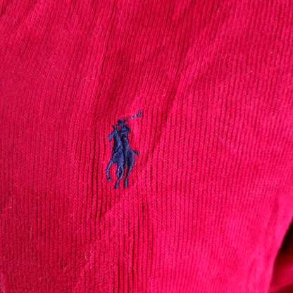 Vintage Polo Ralph Lauren Shawl Sweatshirt – Red, XXL - USASTARFASHION