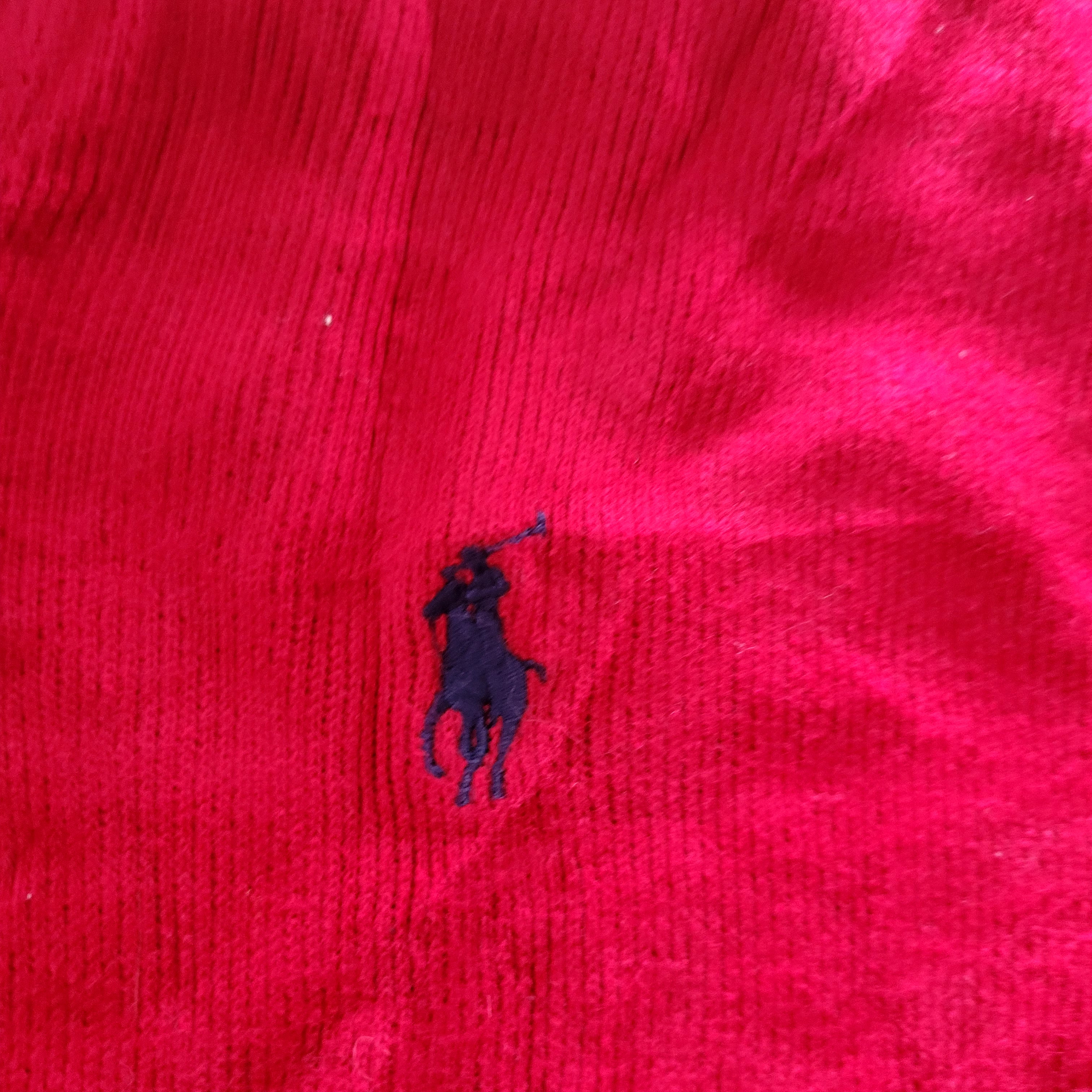Vintage Polo Ralph Lauren Shawl Sweatshirt – Red, XXL - USASTARFASHION
