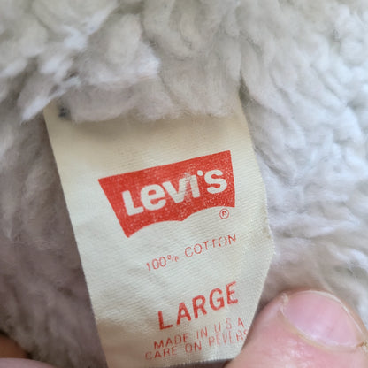 Vintage Levi’s Sherpa-Lined Bomber Jacket – Size L - USASTARFASHION