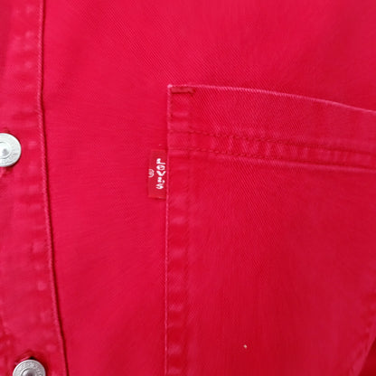 Vintage Levi’s Red Western Shirt – XL, USA Made, Regular Fit - USASTARFASHION