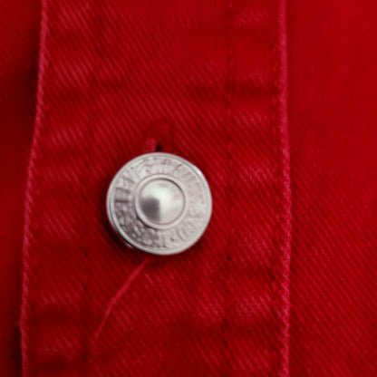 Vintage Levi’s Red Western Shirt – XL, USA Made, Regular Fit - USASTARFASHION