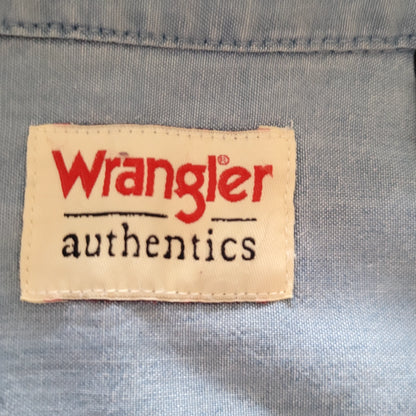 Vintage Wrangler Authentics Short Sleeve Denim Shirt – XL - USASTARFASHION