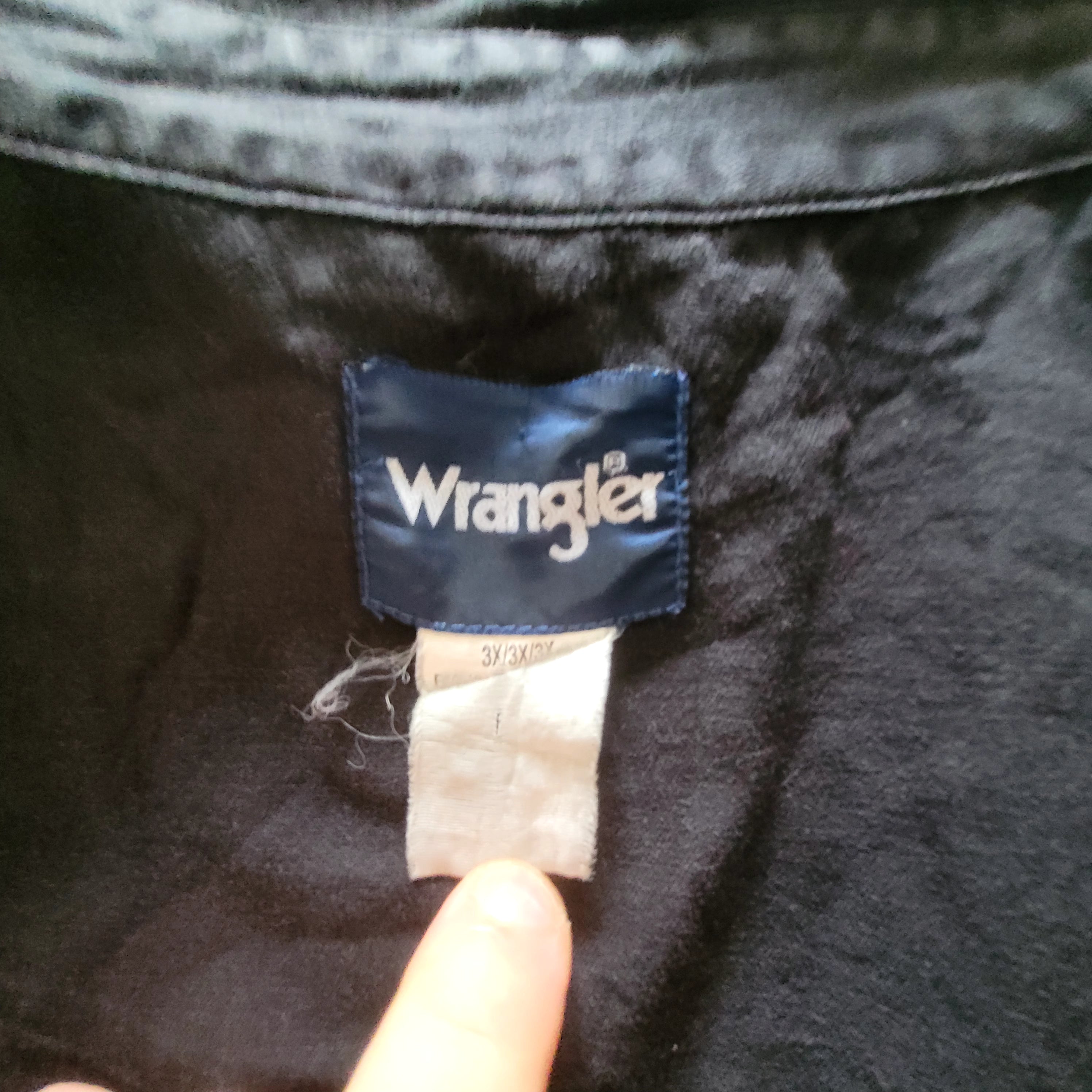 Vintage Wrangler Black Western Denim Shirt – Size 3XL - USASTARFASHION